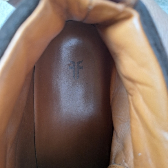 Frye Owen Mens Leather Two Tone Brown High Top Sneaker Size 8.5 - Picture 7 of 10